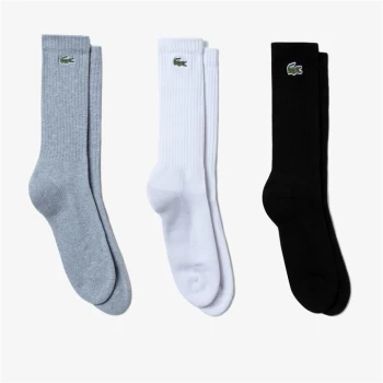 Image of Lacoste 3 Pack Crew Socks - Multi