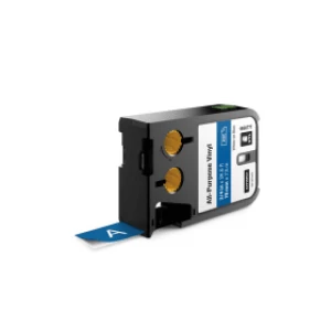 Image of Dymo 1868777 White on Blue Label Tape 19mm x 7.5m