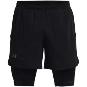 Image of Under Armour Launch SW 7" 2N1 Short Mens - Black