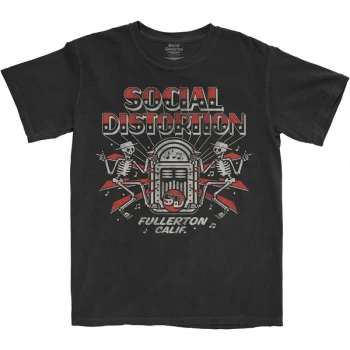 Image of Social Distortion - Jukebox Skelly Unisex Medium T-Shirt - Black