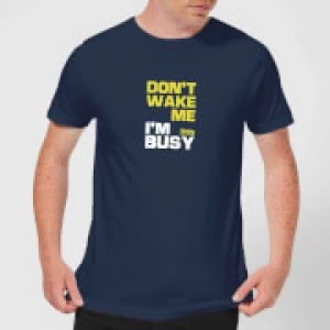 Image of Plain Lazy Don't Wake Me Mens T-Shirt - Navy - S