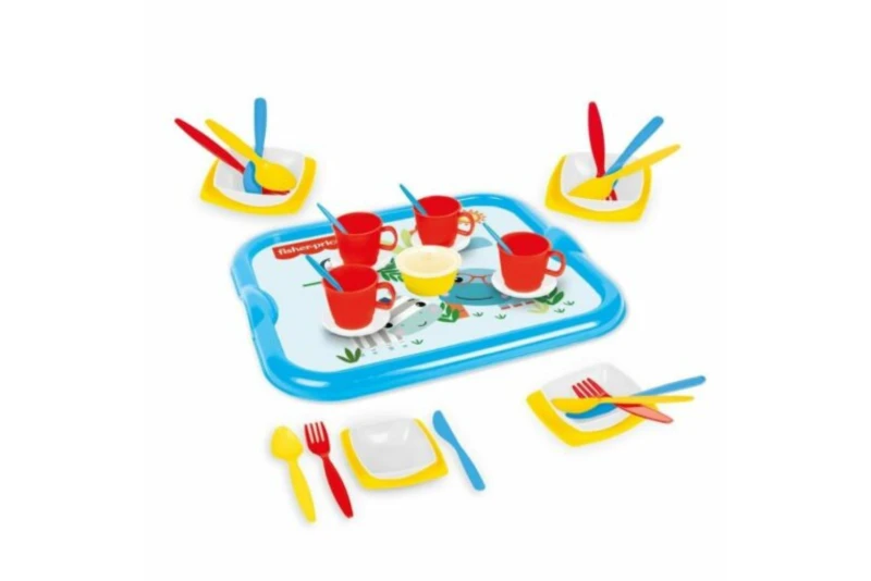 Image of Dolu Fisher Price Tea & Dinner Set in Blue Blue Unisex