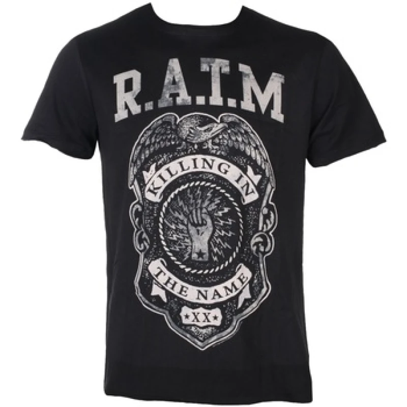 Image of Amplified Mens Killing In The Name Rage Against the Machine T-Shirt in Charcoal Size: XS Charcoal Male XS