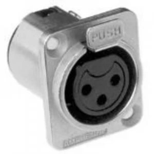 Image of Amphenol AC3FDZ XLR connector Socket, vertical vertical Number of pins: 3 Silver