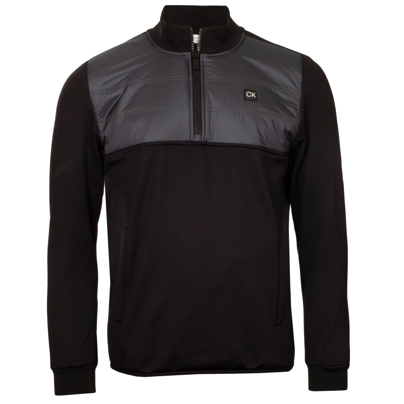 Image of Calvin Klein Golf Mens Half Zip Performance Jacket Black male Small