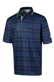 Image of Plaid Print Polo Shirt