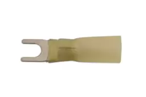 Image of Yellow Heatshrink Fork Terminal 4.0mm Pk 25 Connect 30235