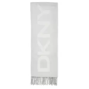 Image of DKNY Woven Logo Throw - Grey