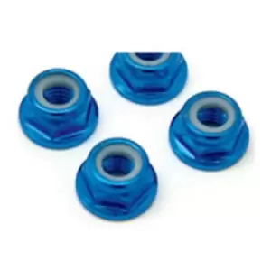 Image of Fastrax M5 Blue Flanged Locknuts (4)