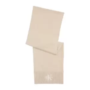 Image of Calvin Klein Jeans Monologo Embro Knit Scarf - Cream