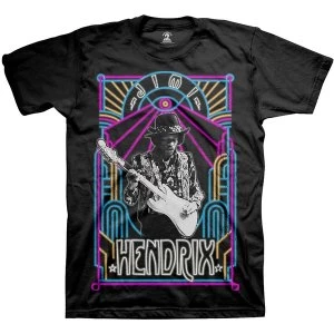 Image of Jimi Hendrix - Electric Ladyland Neon Unisex Medium T-Shirt - Black