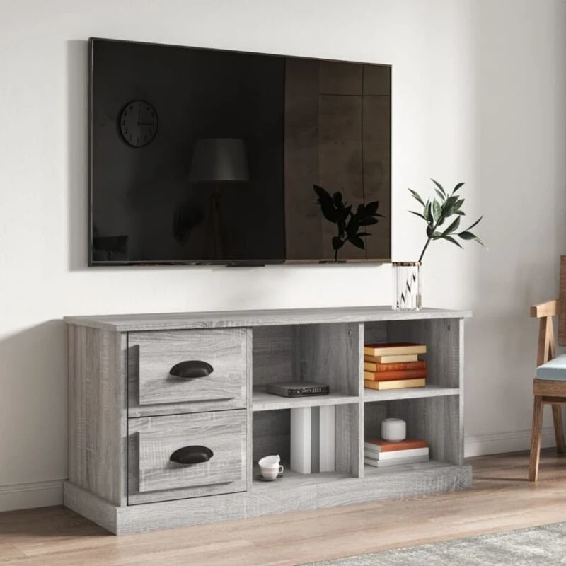 Image of VIDAXL TV Cabinet Grey Sonoma 102x35.5x47.5cm Engineered Wood Vidaxl 8720845790721