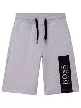 Image of BOSS Boys Logo Jog Shorts - Grey Marl, Size 4 Years