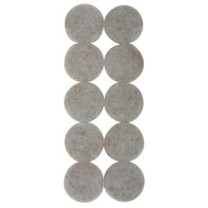 Image of BQ Cream Felt Self Adhesive Pad Protector Dia17mm Pack of 10