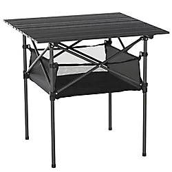 Image of Outsunny Camping Table 84B-567 Black 700 mm x 700 mm x 690 mm