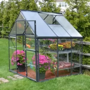 Image of 6' x 6' Palram Canopia Hybrid Grey Greenhouse (1.85m x 1.86m)