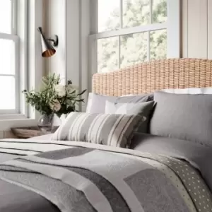 Image of Helena Springfield Denim Look Single Duvet Cover Set, Grey