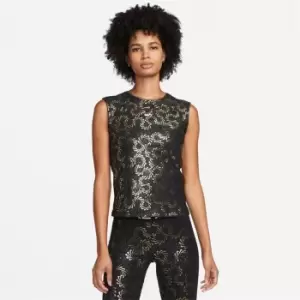 Image of Nike Pro Dri-FIT Womens Short-Sleeve Sparkle Top - Black