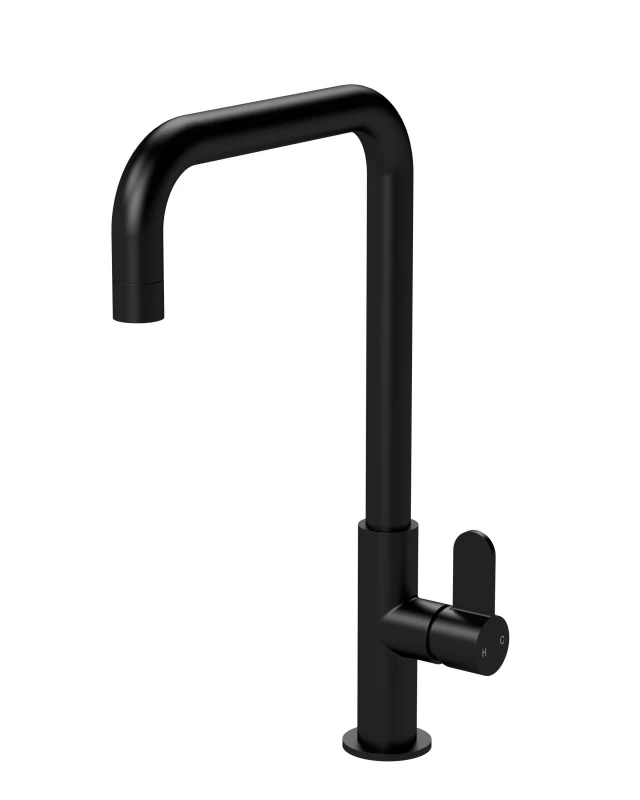 Image of Balterley Kitchen Mono Mixer Tap with 1 Lever Handle Matt Black 361mm Black