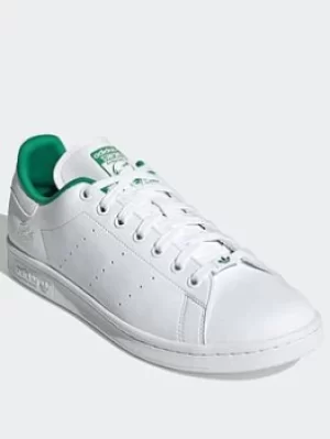 Image of adidas Originals Stan Smith Shoes, White/Green, Size 5, Men