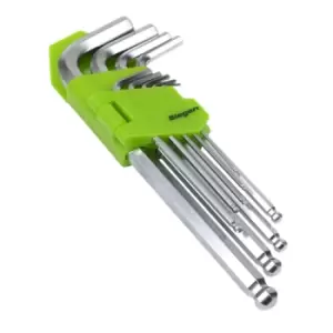 Image of Siegen Hex Key Set Ball-End Long 9pc - Metric