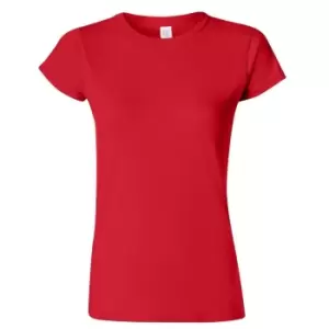 Image of Gildan Ladies Soft Style Short Sleeve T-Shirt (L) (Red)