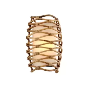 Image of Balboa 1 Light Wall Sconce Natural Rattan
