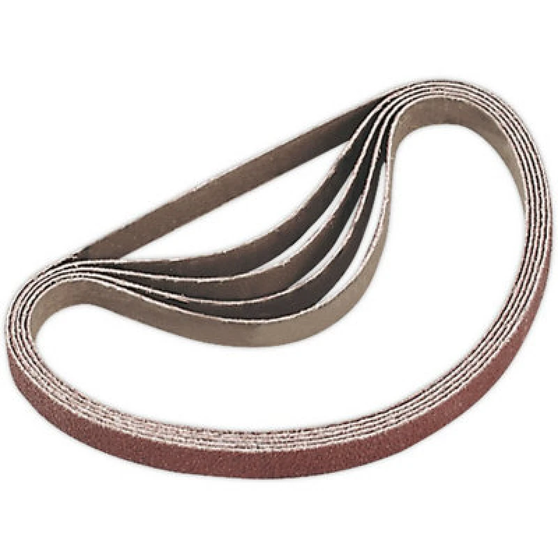 Image of Loops 5 PACK - 10mm x 330mm Sanding Belts - 40 Grit Aluminium Oxide Slim Detail Loop Multi
