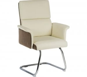 Image of TEKNIK Elegance 6959CRE Visitor Chair - Cream & Brown, Cream