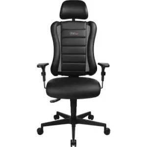 Image of Topstar SITNESS RS office swivel chair, incl. head rest and arm rests, Black / black