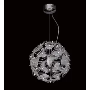 Image of Otto 41 pendant lamp G4 Sphere bulb, polished chrome / frosted glass