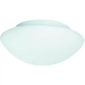 Image of Searchlight Lighting - Searchlight Bathroom Flush - 1 Light Bathroom Flush Ceiling Light Round White with Opal Glass IP44, E27