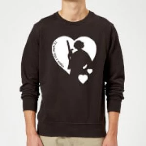 Image of Star Wars Leia I'd Rather Kiss A Wookie Sweatshirt - Black