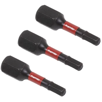 Image of Sealey - AK8211 Hex 3mm Impact Power Tool Bits 25mm - 3pc