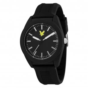 Image of Lyle & Scott Mens Black Silicone Strap Watch