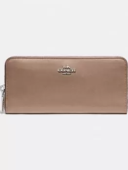 Image of Coach Smooth Leather Slim Accordion Zip - Taupe