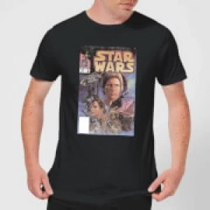 Image of Star Wars Classic Comic Book Cover Mens T-Shirt - Black