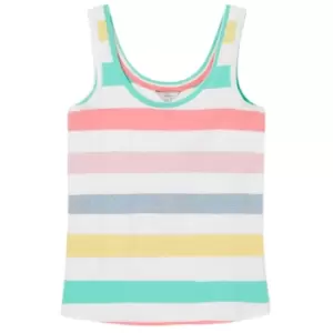 Image of Joules Womens Annika Stripe Scoop Neck Jersey Vest Multi Stripe 10