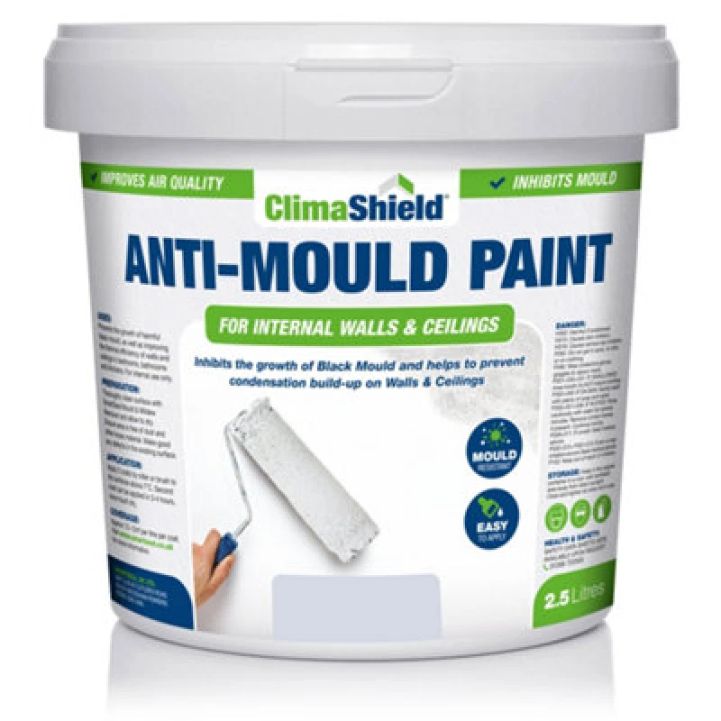 Image of Smartseal Anti Mould Paint - Frosted Blue (2.5L) For Bathroom, Kitchen And Bedroom Walls & Ceilings, Blue 5.061E+12
