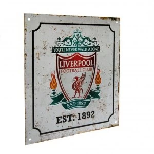 Image of Liverpool FC Retro Logo Sign
