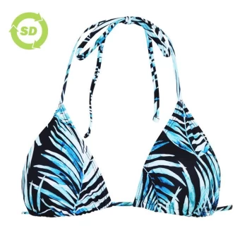 Image of SoulCal Triangle Bikini Top - Black Palm Prnt