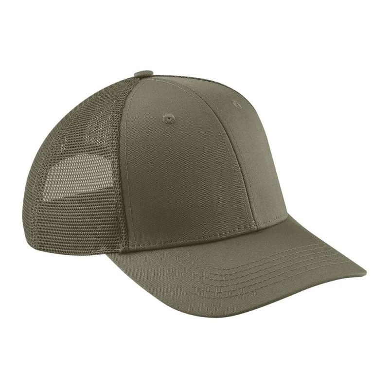 Image of Beechfield Beechfield Men Urbanwear Trucker Cap in Dark Olive Dark Olive One Size Male 5059269306984