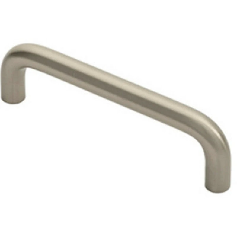 Image of Loops Round D Bar Cabinet Pull Handle 106 x 10mm 96mm Fixing Centres Satin Nickel Metallics unisex