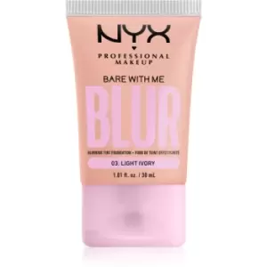 Image of NYX Professional Makeup Bare With Me Blur Tint hydrating foundation shade 03 Light Ivory 30ml