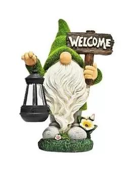 Image of Gardenwize Welcome Gnome Solar Light