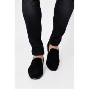 Image of I Saw It First Black Faux Suede Loafers - Black