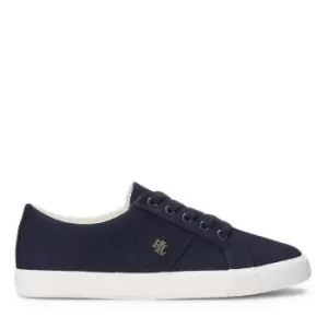 Image of Lauren by Ralph Lauren Janson Leather Trainers - Blue