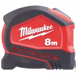 Image of Milwaukee Autolock Tape Measure Imperial & Metric 26ft / 8m 25mm