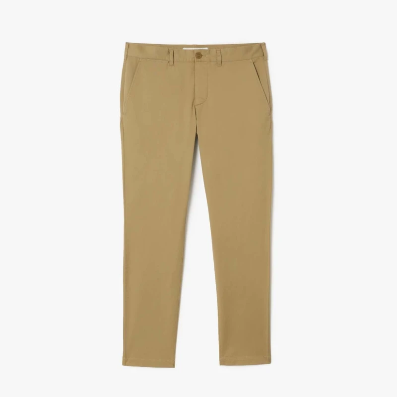Image of Lacoste Lightweight Slim-Fit Stretch Pants Beige male 42L