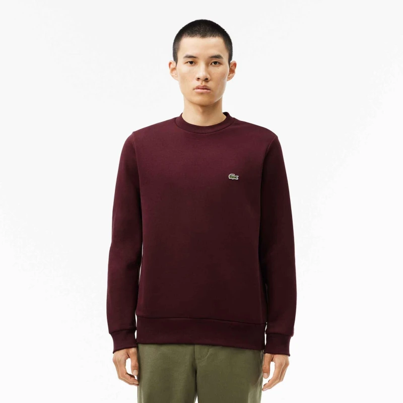 Image of Lacoste Fleece Sweatshirt - Red Red S
